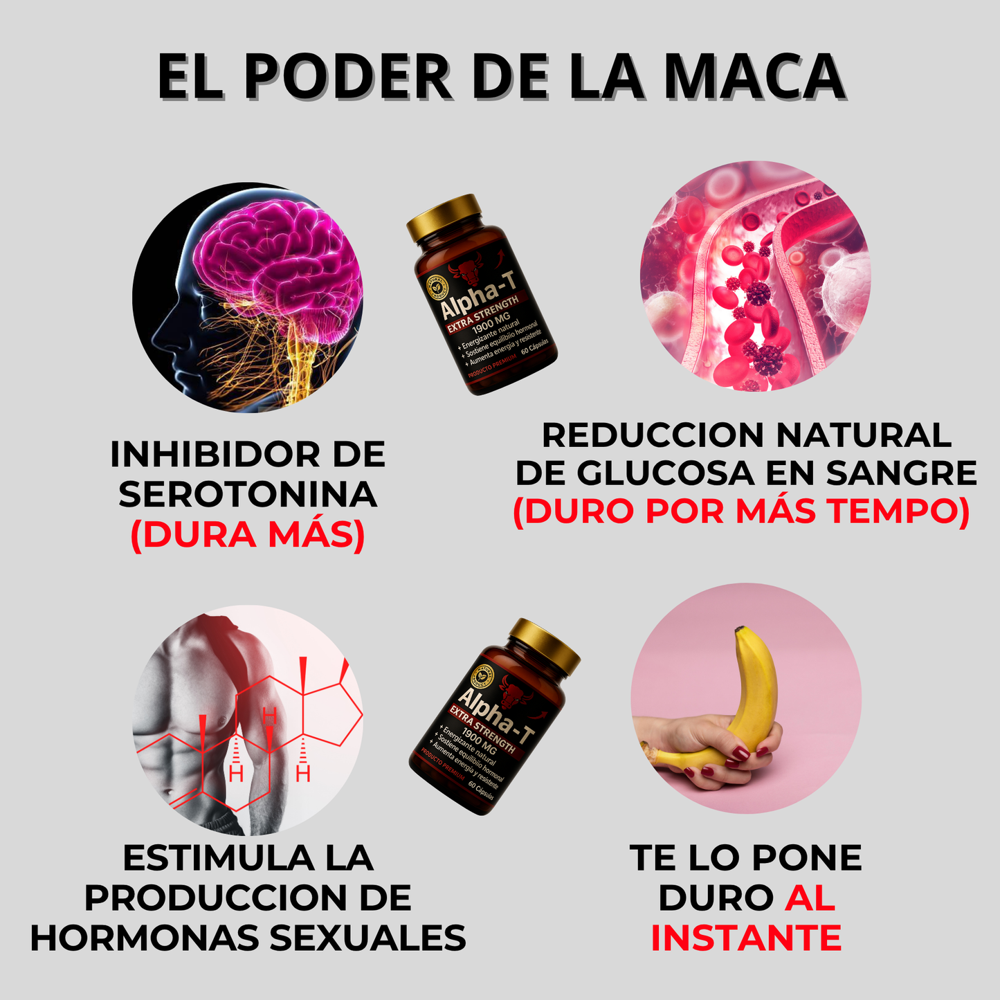 Alpha-T 60 CÁPS - Impulsa Tu Energía y Tu Virilidad
