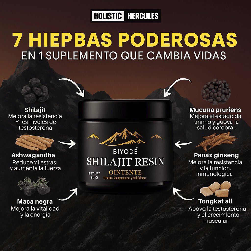 Hercules Shilajit 50g - Impulsa Tu Energía y Tu Virilidad - Holistic Hercules