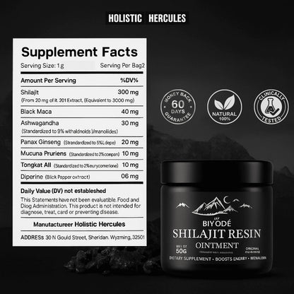 Hercules Shilajit 50g - Impulsa Tu Energía y Tu Virilidad