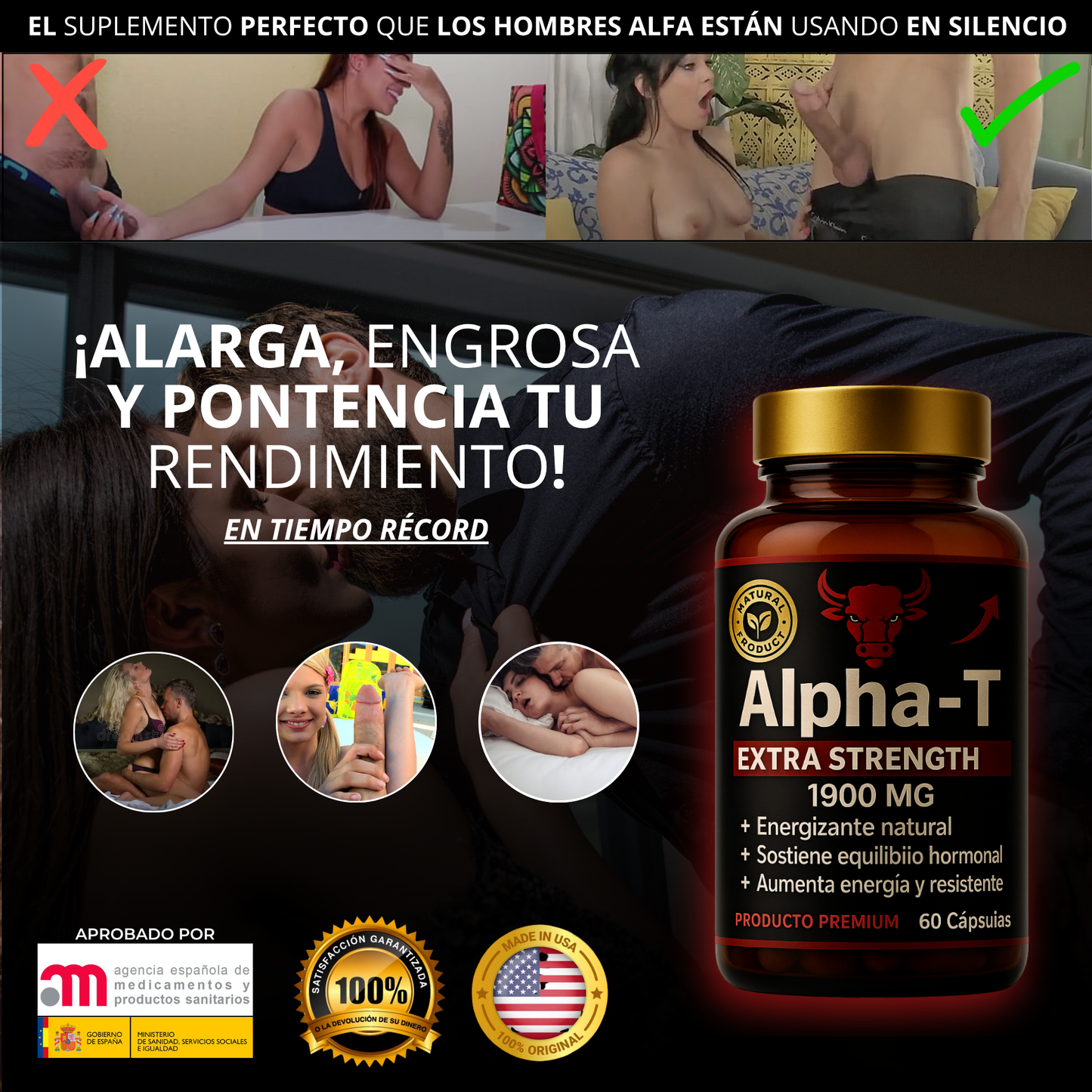 Alpha-T 60 CÁPS - Impulsa Tu Energía y Tu Virilidad